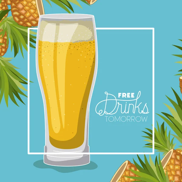 Cam etiketindeki ücretsiz içecek