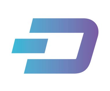 cryptocurrency dash sembol izole simgesini