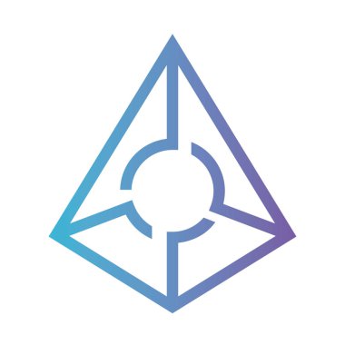 cryptocurrency augur sembol simge vektör illüstrasyon izole