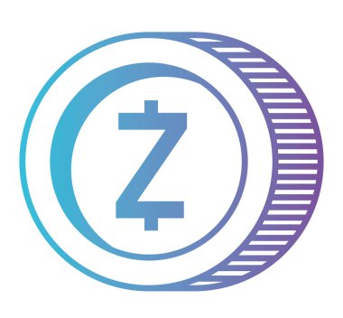 cryptocurrency zcash para izole simgesi