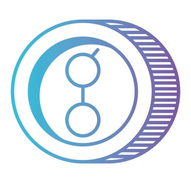 cryptocurrency para izole simgesi