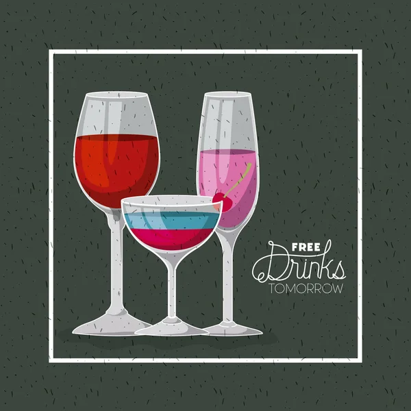 Mejores bebidas set iconos — Vector de stock