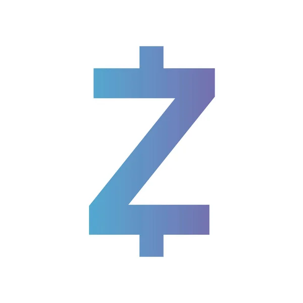 Kryptowährung zcash Symbol isoliert Symbol — Stockvektor