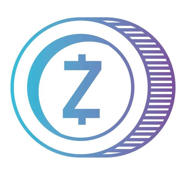 Criptomoneda moneda zcash icono aislado — Vector de stock