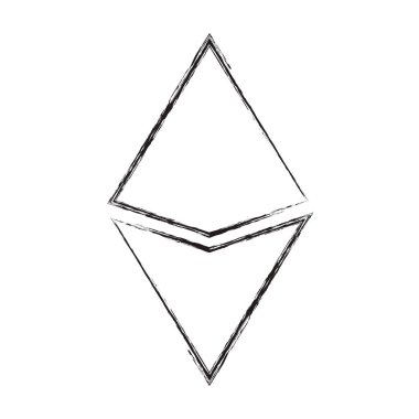 cryptocurrency etherum sembol izole simgesini