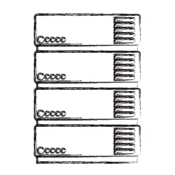 Icono isométrico del servidor torre — Vector de stock