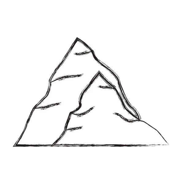 Důlní skalní izolované ikona — Stockový vektor