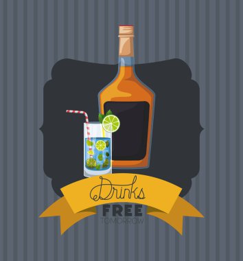 en iyi içki şişesiyle Kupası çerçeve