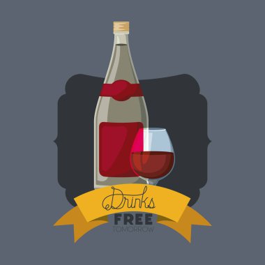 Kupası çerçeve ile en iyi İçecek şarap şişe