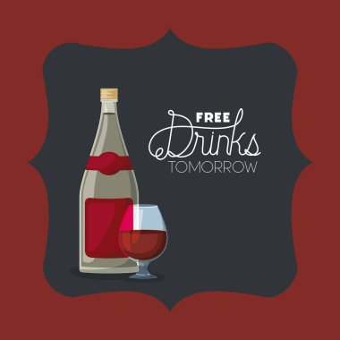 en iyi içki şişesiyle Kupası çerçeve