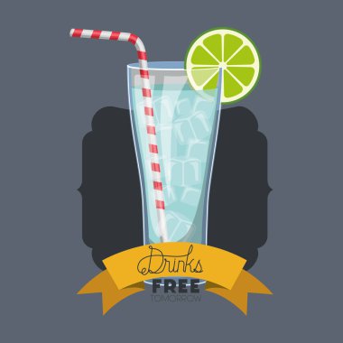 taze ve tropikal kokteyl çerçeve