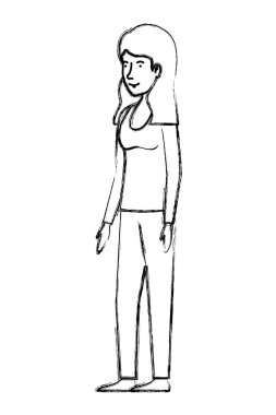 güzel ve genç kadın karakter