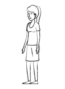 güzel ve genç kadın karakter