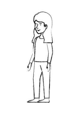 güzel ve genç kadın karakter