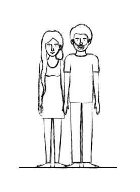 Genç çift avatarlar karakter