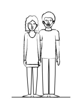 Genç çift avatarlar karakter