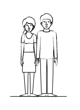 Genç çift avatarlar karakter