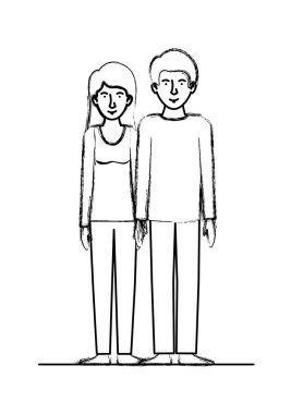 Genç çift avatarlar karakter