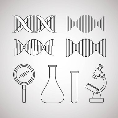 DNA molekül yapısı Icons set