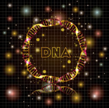 DNA molekülü dairesel altın yapısı
