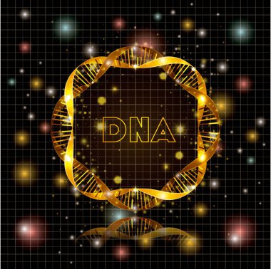 DNA molekülü dairesel altın yapısı
