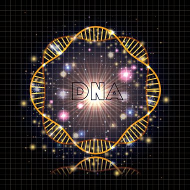 DNA molekülü dairesel altın yapısı