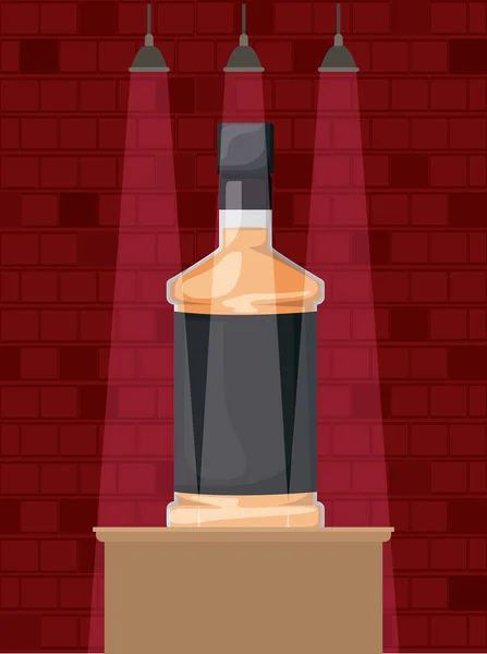 Beste drank fles alcohol pictogram — Stockvector