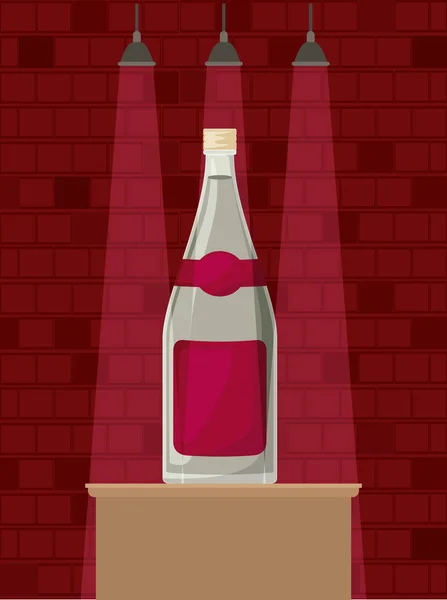 Beste drank fles alcohol pictogram — Stockvector