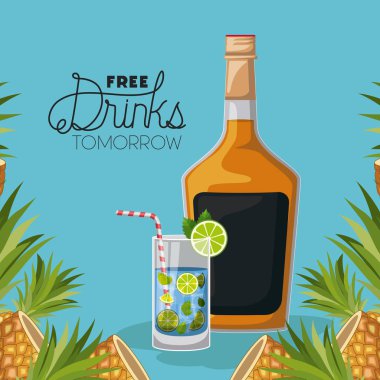 en iyi içki şişesiyle Kupası üzerinde çerçeve çiçek