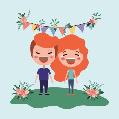 düğün davetiye kartı çift karakterli