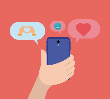 smartphone aygıt ile el