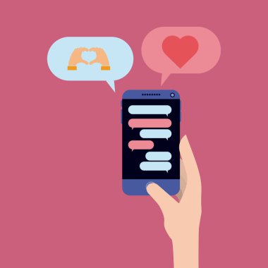 smartphone aygıt ile el