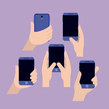 Grup el smartphone kullanarak