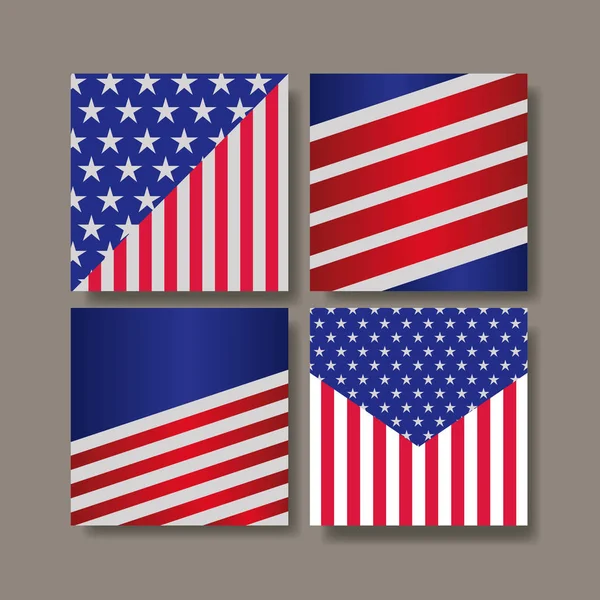 Flagi Stanów Zjednoczonych Ameryki — Wektor stockowy