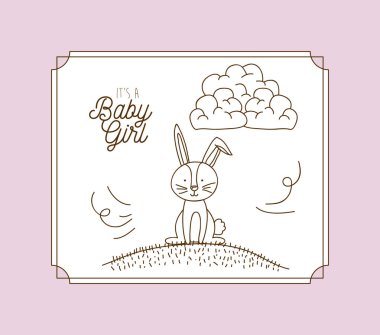 bir kız el çizmek davetiye kartı