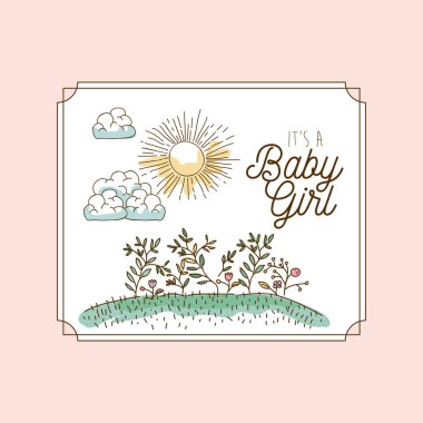 bir kız el çizmek davetiye kartı