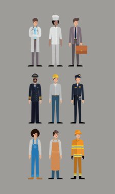 işçiler avatarlar karakter grubu