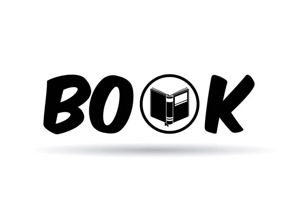 Buchsilhouette für Lesedesign — Stockvektor
