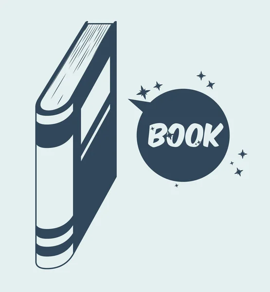 Silueta de libro para diseño de lectura — Archivo Imágenes Vectoriales