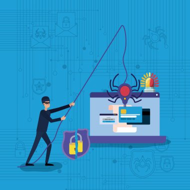 siber güvenlik dizüstü bilgisayar ve hacker