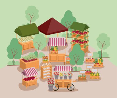 bitkiler vivaryum sahne simgeler