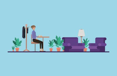 Genç kadın evde kahve içme