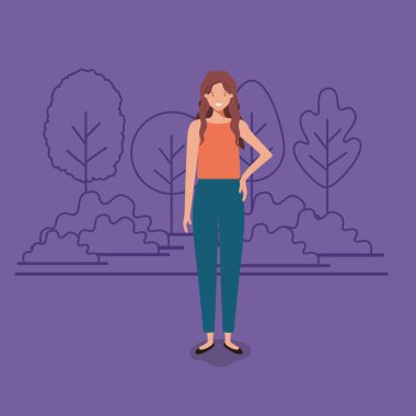 Genç iş kadını Park