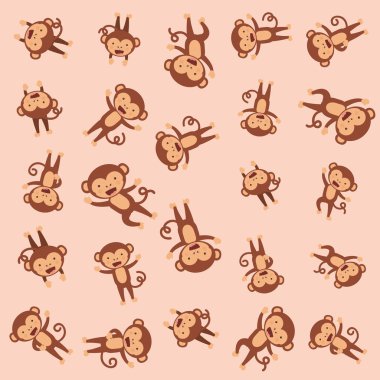 sevimli maymun desen arka plan