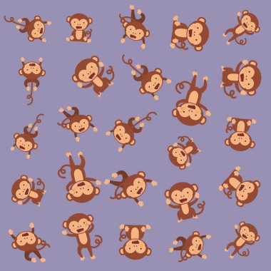 sevimli maymun desen arka plan