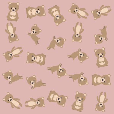 sevimli ayı teddy desen arka plan