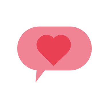 kalp ile konuşma balonu sohbet