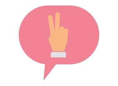 konuşma balonu sohbet el barış ve sevgi ile