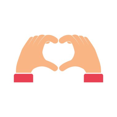 eller bir kalp oluşturan