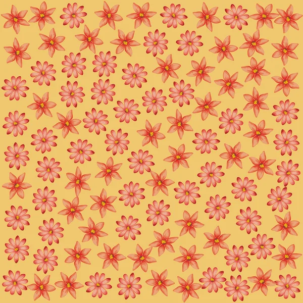 かわいい花パターン背景 — ストックベクタ